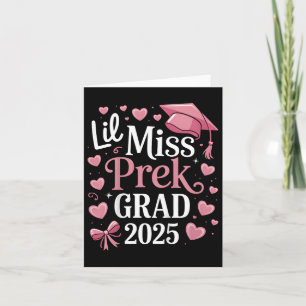 Tarjeta Niños Pequeña Miss Pre-k Grad 2025 Chicas preescol