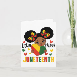 Tarjeta Niños Pequeña Señorita Chicas Negros De Junete Mag