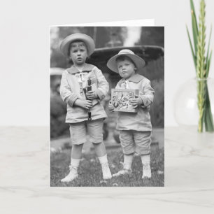 Tarjeta Niños pequeños con juguetes, 1915