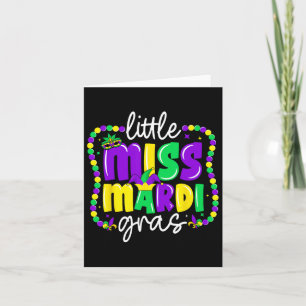 Tarjeta Niños pequeños Mardi Gras Chicas Mardi Gras Kids L