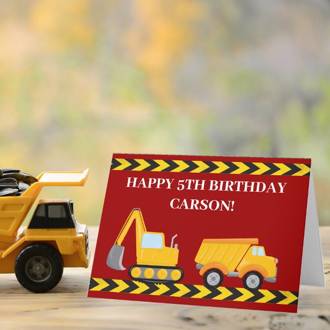 Tarjeta Niños personalizados Feliz cumpleaños Camión Rojo (Subido por el creador)