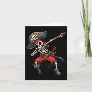 Tarjeta Niños Piratas Esqueleto