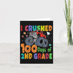 Tarjeta Niños Que Aplasté 100 Días De Segundo Grado 100 Dí