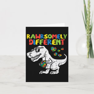 Tarjeta Niños Rawrsomamente diferentes Trex Dino niños aut