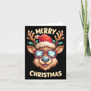 Tarjeta Niños renos Feliz Navidad Papá Noel Noel