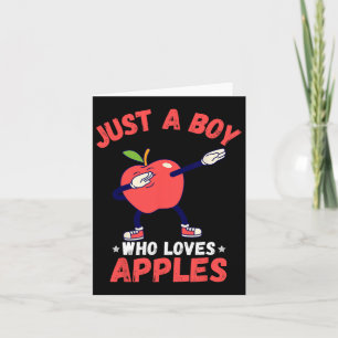 Tarjeta Niños Sólo Un Niño Que Ama Las Manzanas Regalos Gr