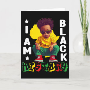 Tarjeta Niños Soy Historia Negra Joven Rey Negro Afro Todd