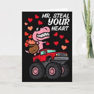 Tarjeta Niños Sr Roba Tu Corazón Camión Monstruo San Valen