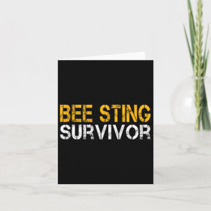 Tarjeta Niños Supervivientes de Picadura de Abeja Divertid