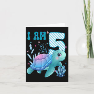 Tarjeta Niños Tengo 5 Años, Niño De 5 Años, Tortugas De Ma