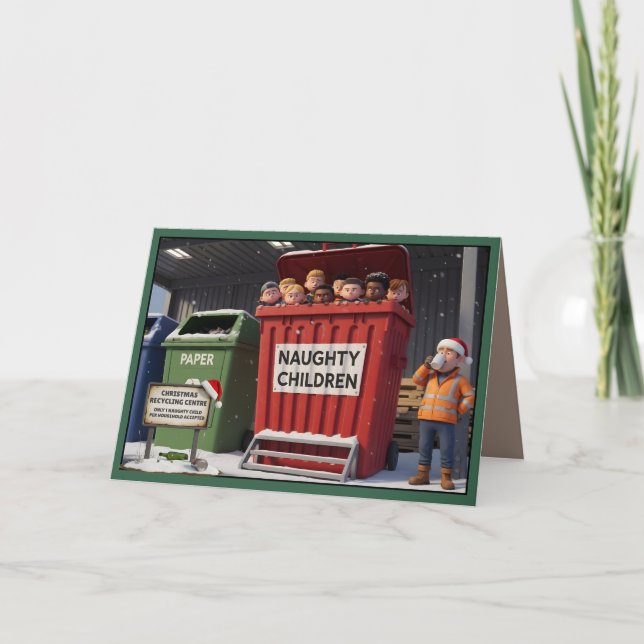 Tarjeta Niños traviesos divertidos (Anverso)