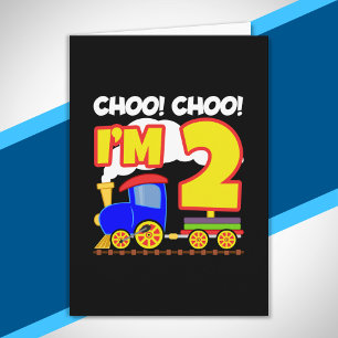 Tarjeta Niños Tren Choo Choo 2 Cumpleaños Choo Choo Tengo 