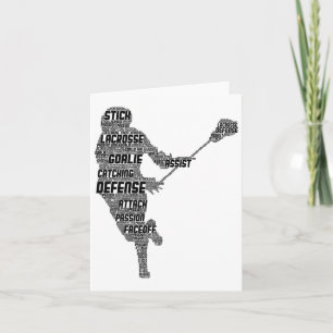 Tarjeta Niños varones niños de la juventud de Lacrosse Pla