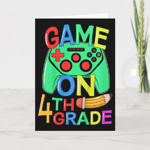 Tarjeta Niños vuelven a la escuela Videojugador 4º Grado J