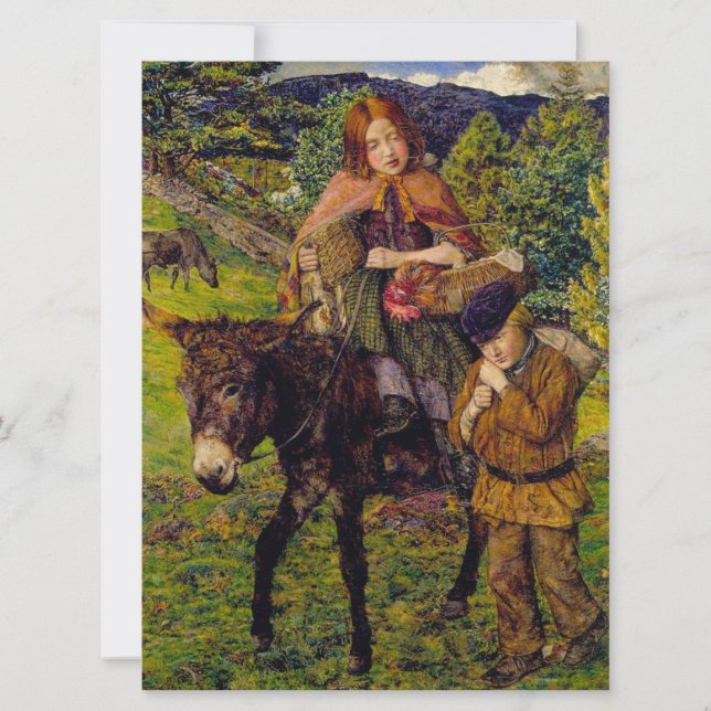 Tarjeta Niños yendo al mercado (Anverso)