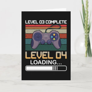 Tarjeta Nivel 03 Nivel completo 04 Videojuego de cumplea