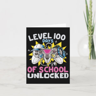 Tarjeta Nivel 100 Días De Enseñanza Videojuegos Desbloquea