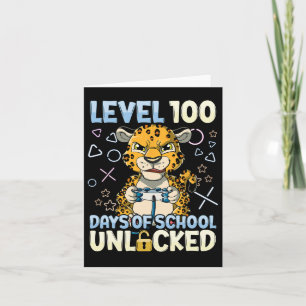Tarjeta Nivel 100 Días De Escuela Desbloqueados