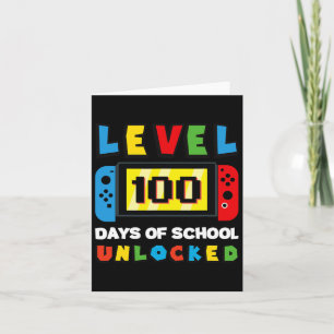 Tarjeta Nivel 100 Días De La Escuela Juego De Video Jugado