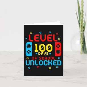 Tarjeta Nivel 100 Días De La Escuela Juego De Video Jugado