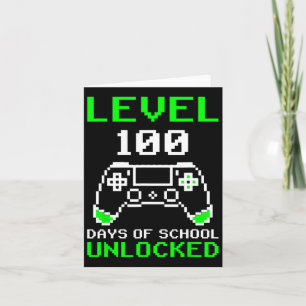 Tarjeta Nivel 100 Días De La Escuela Juego De Video Jugado