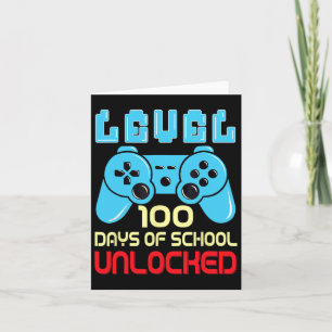 Tarjeta Nivel 100 Días De La Escuela Juego De Video Jugado