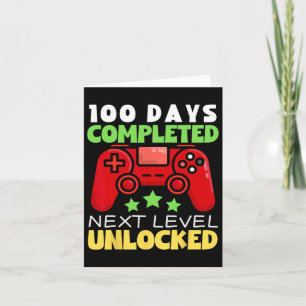Tarjeta Nivel 100 Días De La Escuela Juego De Video Jugado