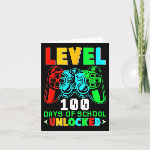 Tarjeta Nivel 100 Días De La Escuela Juego De Video Jugado