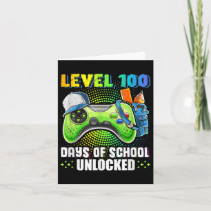 Tarjeta Nivel 100 Días De La Escuela Juego De Video Jugado