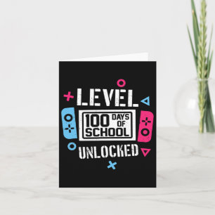 Tarjeta Nivel 100 Días De La Escuela Juego De Video Jugado
