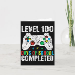Tarjeta Nivel 100 Días Escolares Completó La Gama De Video