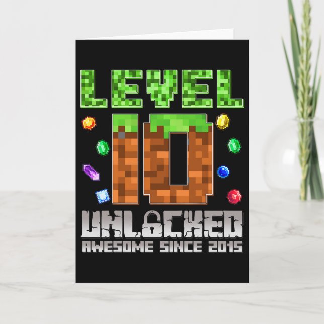 Tarjeta Nivel 10 desbloqueado increíble desde 2015 10th Pi (Anverso)