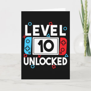 Tarjeta Nivel 10 Jugador desbloqueado 10.º Videojuego de c