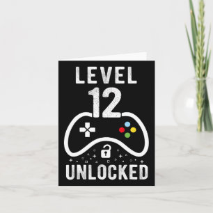 Tarjeta Nivel 12 Videojuego desbloqueado 12º regalo de cum