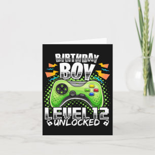 Tarjeta Nivel 12 Videojuego desbloqueado 12th Birthday Gam