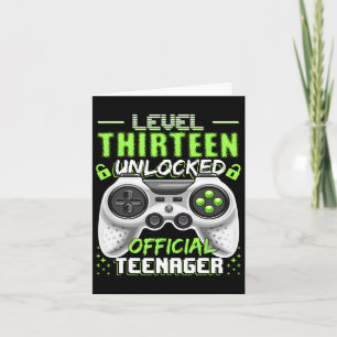 Tarjeta Nivel 13 Desbloqueado Videojuego Oficial Adolescen