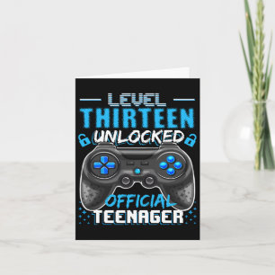 Tarjeta Nivel 13 Desbloqueado Videojuego Oficial Adolescen