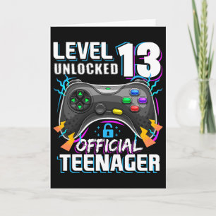 Tarjeta Nivel 13 Desbloqueado Videojuego Oficial Adolescen