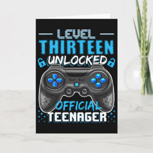 Tarjeta Nivel 13 Desbloqueado Videojuego Oficial Adolescen