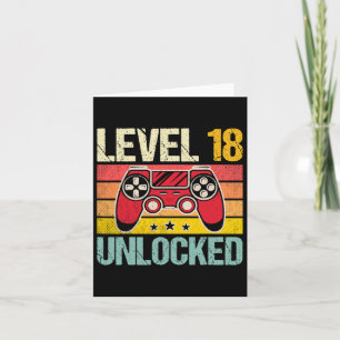 Tarjeta Nivel 18 Video Gamer de época desbloqueado 18º nac