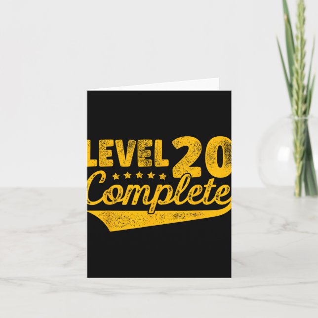 Tarjeta Nivel 20 Aniversario Boda completo de la época de  (Anverso)