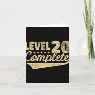Tarjeta Nivel 20 Aniversario Boda completo de la época de