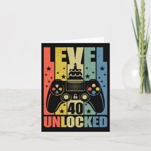 Tarjeta Nivel 40 Videojuego desbloqueado 40º jugador de cu
