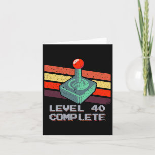 Tarjeta Nivel 40 Videojuegos de 40 Años Completos 1