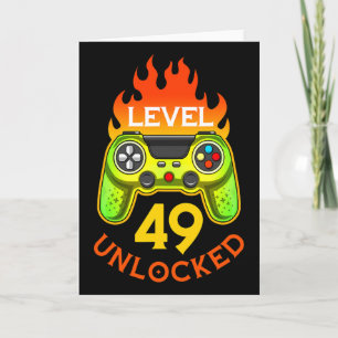 Tarjeta Nivel 49 Desbloqueado Videojugador Nacido En 1972