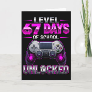 Tarjeta Nivel 67 días de escuela desbloqueado Gamer Video