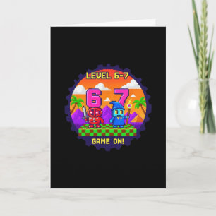 Tarjeta Nivel 6 7 Juegos Pixel Art Seis Siete Jugadores 