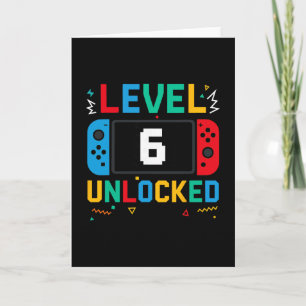 Tarjeta Nivel 6 Desbloqueado Cumpleaños Videojugador Cumpl