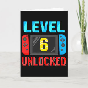 Tarjeta Nivel 6 Desbloqueado Cumpleaños Videojugador Cumpl