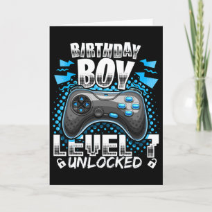 Tarjeta Nivel 7 Desbloqueado Videojuego Cumpleaños 7 Gif p